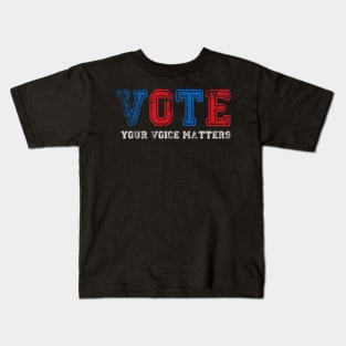 vote your voice matters Kids T-Shirt